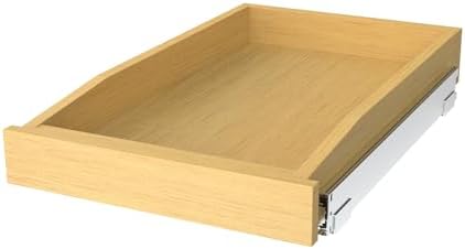 Wooden Pull out Cabinet Organizer 26" W x 21" D x 3.35" H, Heavy Duty Slide Out Drawers Pull-Out Home Organizers for Kitchen Cabinets by Pulloutor