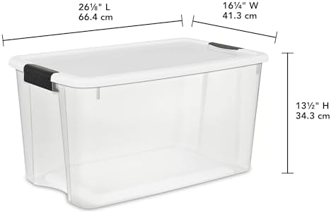 Sterilite Ultra Latch Box with Lids for Home and Office, 70 Quart, 8-Pack - Image 3