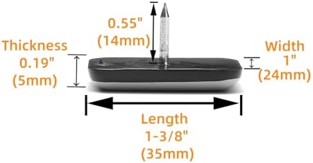 Furniture Sliders-Furnigear (Teflon) Nail in Chair Glides for Carpet and Hardwood Floor - Move Your Furniture Easily & Safely - Best Floor Protector (1x1-3/8-24 Pack) - Image 2