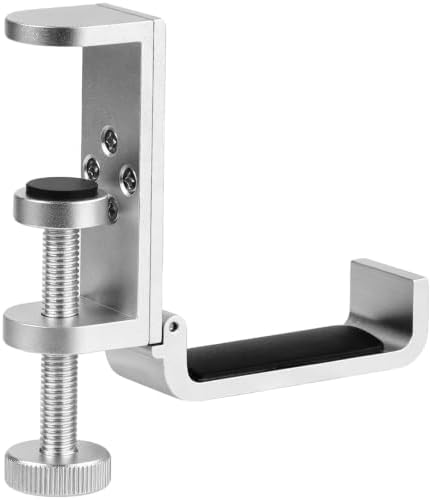 All Aluminum Foldable Headphone Holder for Desk, Silver - Image 2