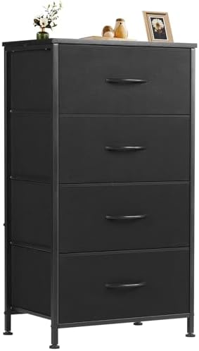 Sweetcrispy Dresser for Bedroom with 4 Storage Drawers, Skinny Nightstand by Sweetcrispy