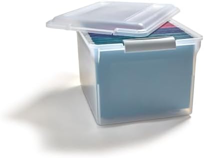 STAPLES Store & Slide Plastic File Box, Latching, Letter/Legal, 4/Ctn - Image 6