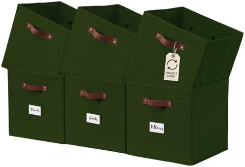 DECOMOMO Storage Bins, Cube Storage Bin with Labels by DECOMOMO