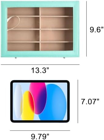 Frebeauty 8-Slot Sunglass Organizer,Sunglass Holder with Clear Lid - Image 4