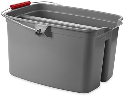 Rubbermaid Commercial Products Double Cleaning Pail Bucket, 19-Quart, Gray by RubbermaidCommercialProducts