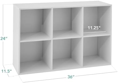 Best Choice Products 6-Cube Storage Organizer, 11in Shelf Opening, Bookcase, Display Shelf, Customizable w/ 3 Removable Back Panels – White - Image 3