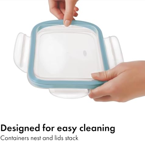 OXO Good Grips Smart Seal 1.6 -Cup Glass Food Storage Container - Arctic Blue - Image 5