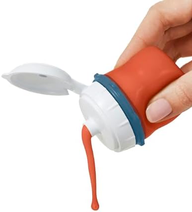 OXO Good Grips Prep & Go Silicone Squeeze Bottles 2 Pack-2.3oz, Ocean Blue - Image 4