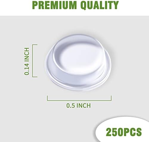Clear Cabinet Door Bumpers - 250 PCS 1/2" Dia, Sound Dampening - Image 2