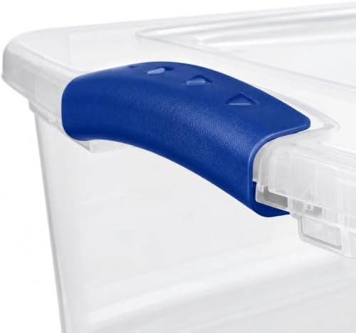 2Pack 32 Qt Medium Latching Storage Bin, Clear - Image 4