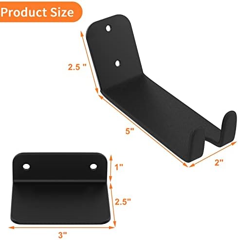 WALMANN 3-Pack Bike Pedal Hanger Wall Mount Heavy Duty Horizontal Bike Rack - Image 6