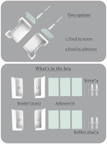 Power Strip Holder, 2 Set Power Strip Wall Mount, (White) - Image 6
