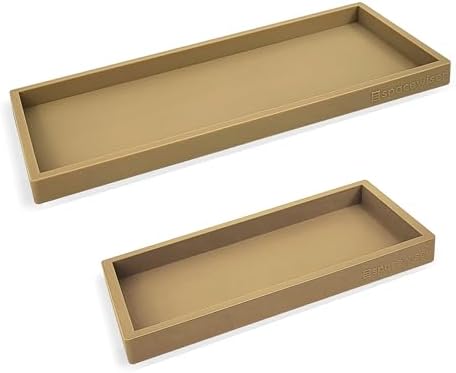 Spacewiser Countertop & Vanity Silicone Tray – 2 PC (11.7" & 7.7") Set by Spacewiser