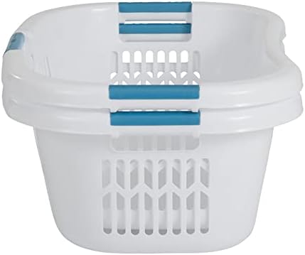 Rubbermaid Laundry Basket XL Hip-Hugger Basket 2.1-Bushel White Laundry Storage/Bathroom/Bedroom/Home Closet - Image 3
