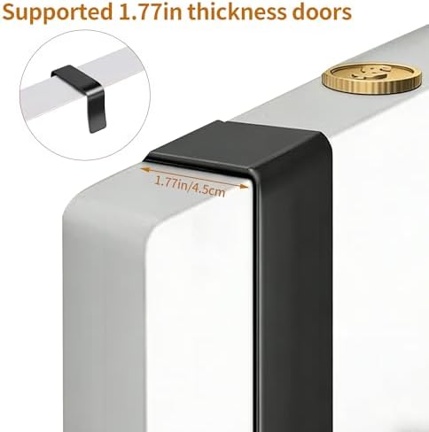 Over The Door Ironing Board Hanger Wall Mount with Wood Shelf, 40 LBS - Image 4