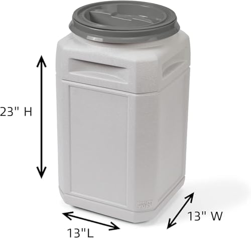 Mighty Tuff 13 Gallon, 54 Lbs Capacity, BPA-Free Pet Food Storage Container with Rolling Dolly on Wheels and Perfect Portion Scoop, Mobile Solution for Air-Tight Pet Food Storage - Image 3