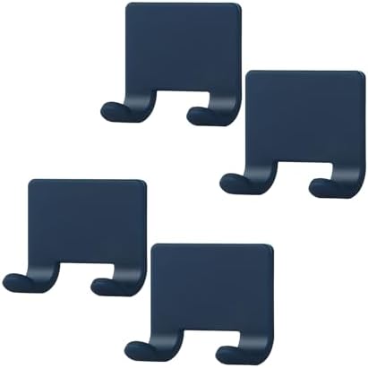 VANZAVANZU Razor Shaver Holder for Shower Wall Adhesive Hooks for Hanging, Bathroom Silicone Waterproof Decorative Shower Hooks Hair Brush Holder for Towel (4 Pack-Blue) by VANZAVANZU