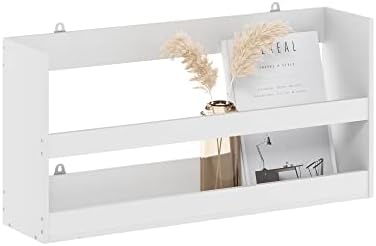 Furinno HERMITE Floating Nursery Book Shelves for Wall, White by Furinno-FitsYourSpaceFitsYourBudget