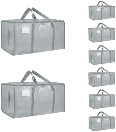 Light GrayMoving Bags 200LB Heavy Duty 8 Pack Storage Bags by Unknown