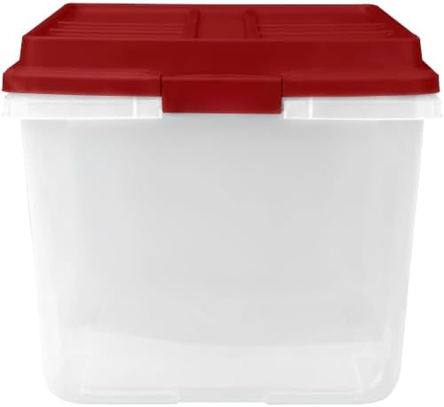 Holiday Storage Bins Clear 72Qt Stackable 6-Pack - Image 3