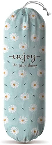 Hglian Daisy Grocery Bag Holder Flowers Plastic Bag Holder Storage Organizer,Daisy Kitchen Décor-Blue Extra Large by Hglian