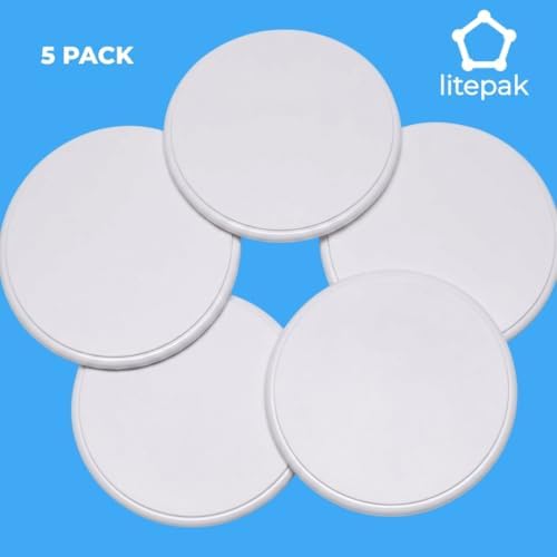 5 Pack - Door Stoppers for Wall - 5 Inch Door Knob Wall Protector, Self Adhesive Peel and Stick Door Bumper, Wall Protectors from Door Knobs, Anti Slam, White - Image 7