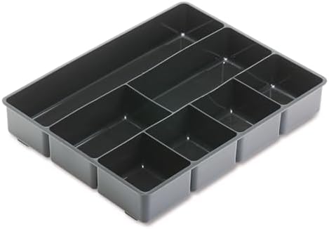 Rubbermaid Extra Deep Desk Drawer Director Tray, Plastic, 11.875 x 15 x 2.5 Inches, Black by Rubbermaid