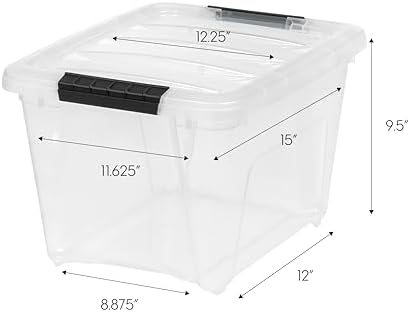 IRIS USA 4-Pack 19 Quart Storage Bins with Lids, Clear - Image 2