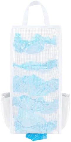 Plastic Bag Holder, Mesh Large Grocery Bag Holder for Grocery Bags by LeCorner