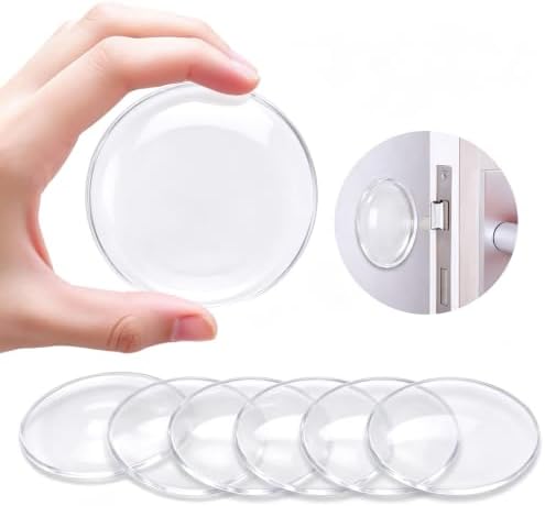 Door Stoppers for Wall, 6 Pack, 3.15" Clear, for Door Knob Wall Protection by Unknown