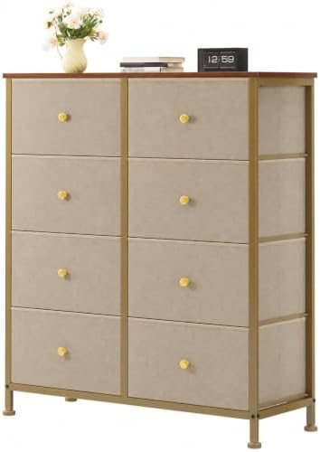OLIXIS 8 Drawer Storage Dresser for Bedroom, Closet Organizers Units, Khaki by OLIXIS