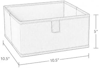 RiverRidge Folding Storage Bins - 2-pack of 5in Tall Gray Cubes - Image 5