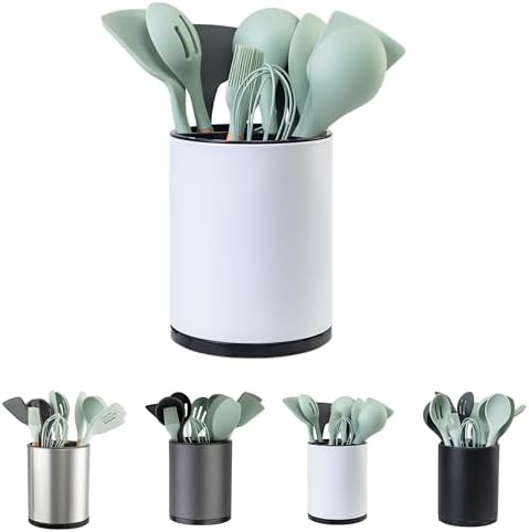 LIBODOUR Kitchen Utensil Holder,Extra Large 360°Rotating For Countertop by ModernandFarmhouseUtensilHolder
