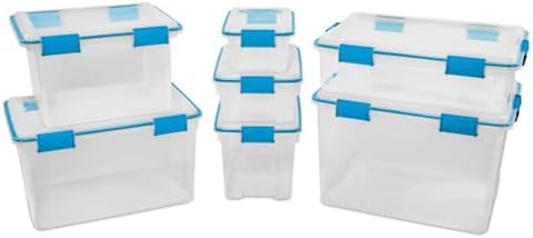 Sterilite Gasket Storage Box with Lids for Home & Office, 7.5 Quart, 6-Pack - Image 6