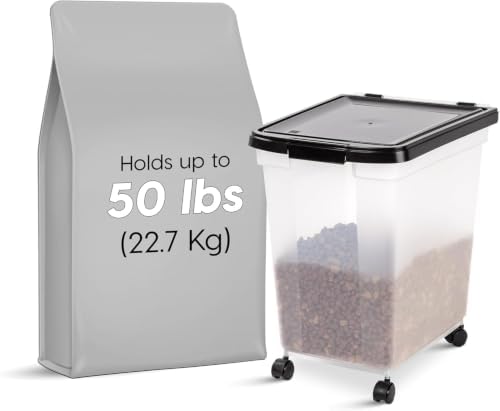 IRIS USA Dog Food Storage Container, Up to 50 lbs, Black, Made in USA - Image 4