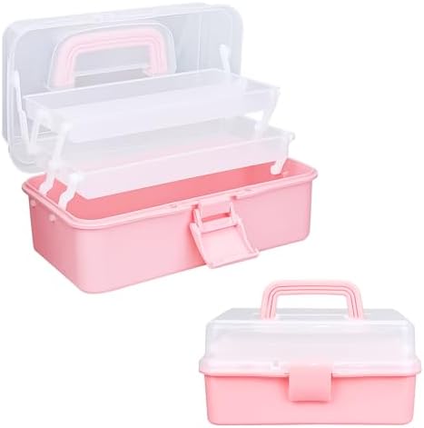 10Inch Tackle Box Organizer and Storage,Three-Layer Sewing Box With 2 Trays by LUOKER