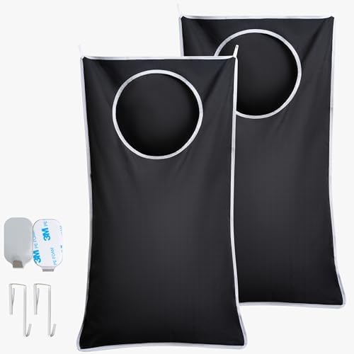 Hanging Laundry Hamper Bag XL 40x22", Space Saving over the Door Storage Bags, Behind the Door Hampers for Dirty Clothes & Wall Mounted Basket for Bathroom by DONAQ