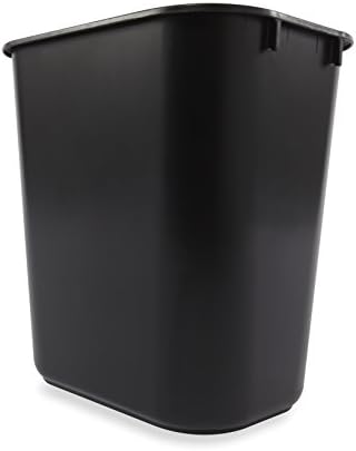 Rubbermaid Commercial Products Deskside Wastebasket/Trash Can, 3.25-Gallon/13-Quart, Black, Plastic, for Bedroom/Bathroom/Office, Fits Under Desk/Sink/Cabinet, Pack of 12 - Image 3