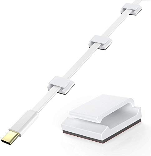 AGPTEK Flat Ethernet Cable Clips, 100 PCS Adhesive Wire Clips, White by AGPTEK