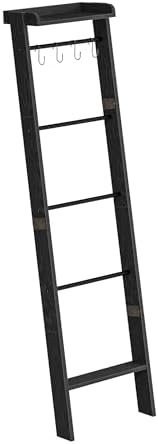 Hzuaneri Blanket Ladder Shelf, Farmhouse Ladder Holder, Blanket Organizer - Image 6