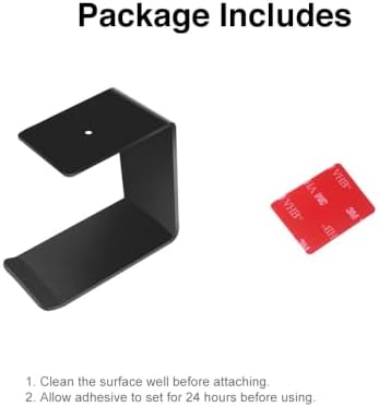 Aluminum Under-Desk Headphone Hanger with Strong Adhesive (1 Pack, Black) - Image 5
