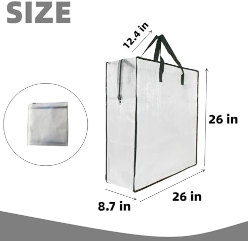 9 Pack Clear Storage Bags with Zipper and Handles, Blanket Bags For Closet Storage, Moving and Packing Supplies for College, Underbed Storage Organizer for Clothes Pillow Bedding Christmas Wreath - Image 2