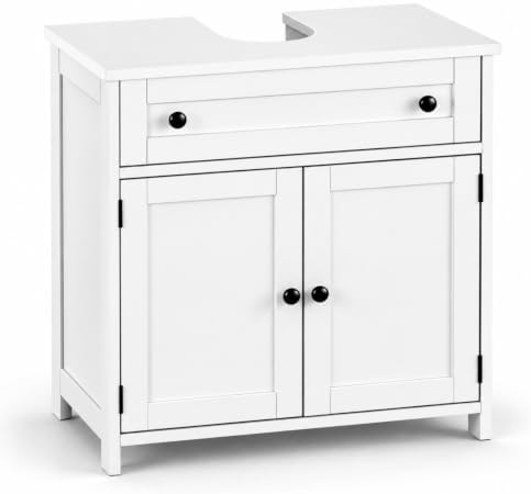 Bonnlo 24 Inch Bathroom Vanity Cabinet Without Sink, White, 2 Doors by Bonnlo