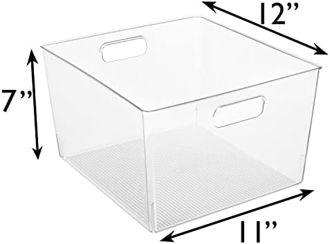 ClearSpace Clear Plastic Storage Bins for Kitchen, Fridge, Pantry, 4 Pack - Image 6