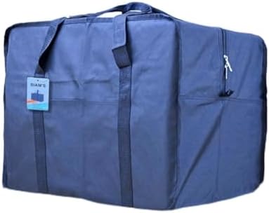 Extra Large Foldable Duffel Bag for Travel – Heavy-Duty Cargo Bag with Zippers & Reinforced Handles, TSA Approved, Water-Resistant size 25x19.5x13, TSA Aprove, (BLUE, 50LB) by Unknown