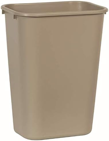 Rubbermaid Commercial Products Deskside Wastebasket/Trash Can, 10.25-Gallon/41-Quart, Beige, Plastic, Garbage Can for Home/Office, Fits Under Desk/Sink/Cabinet, Pack of 12 - Image 2