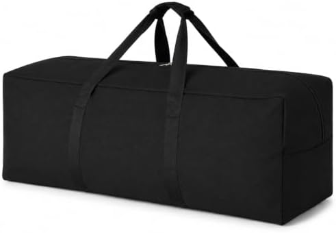 DoYiKe Extra Large Canvas Travel Duffle Bag Heavy Duty, Sports Duffel Military Camping Tent Storage 100L Black by DoYiKe