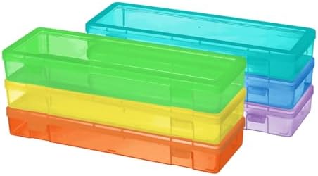 novelinks Plastic Pencil Boxes and Small Plastic Containers with Lids by novelinks