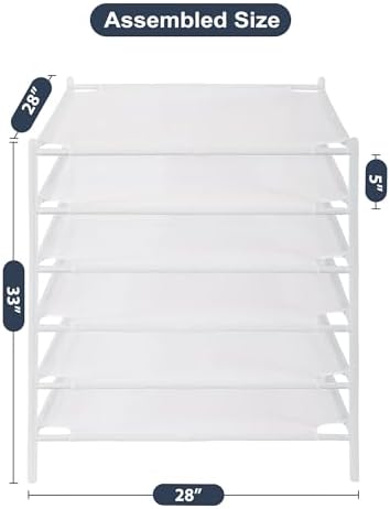 STO STO Sweater Drying Rack, 6-Pack Stackable Mesh Clothes Drying Rack, Laundry Drying Rack for Sweaters, Socks, Toys, White - Image 5