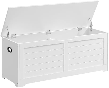 VASAGLE Storage Chest, 47.2 Inches Width Bench with 2 Safety Hinges by VASAGLEbySONGMICSHOME